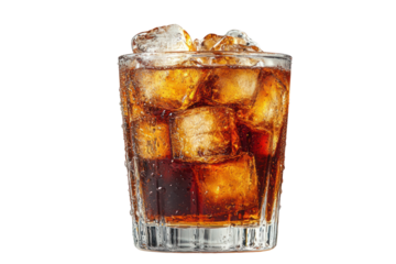Refreshing Sip: a close-up shot of a refreshing drink with ice cubes and transparent glass, showcasing a cold and inviting beverage.