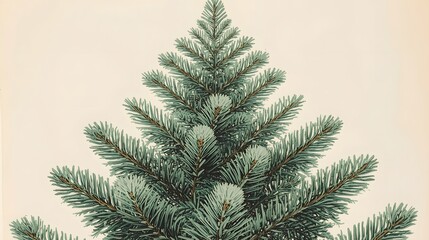 Blue spruce tree top detail