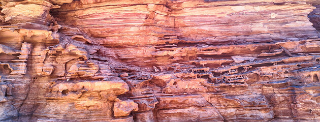 Scenic canyon landscape in the desert of South Sinai, Egypt