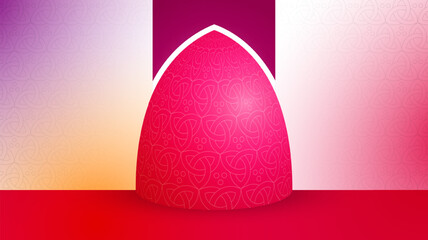 islamic background with simple 3d mosque dome design. islamic background template