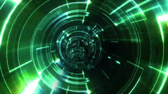Fast Moving Tunnel Lights Motion Graphics Animated Background Video Speed Tunnel.
