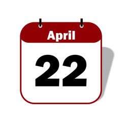 22 April Calendar Date