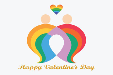 Glass Embrace Valentine Vector – Translucent Abstract Couple