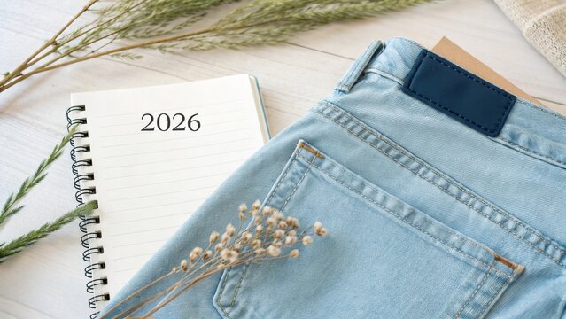 2026 Note in Jeans Pocket Symbolizing Future Plans