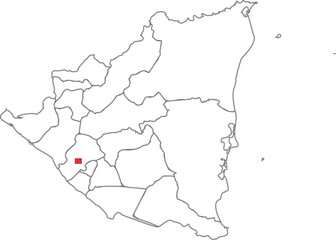 Outline capital mark of nicaragua vector illustration 