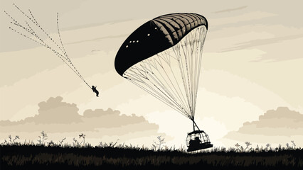 Thrilling balloon ride over peaceful landscape, enjoy the freedom of air travel, a scenic adventure, fly high above nature and experience the joy of flight