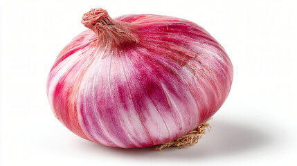 Whole red garlic bulb, Fresh purple garlic head