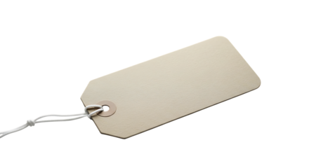 Tag with white string