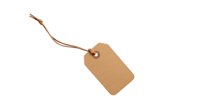 Tag on black background