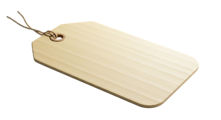 Tag blank wooden label with string for text or design