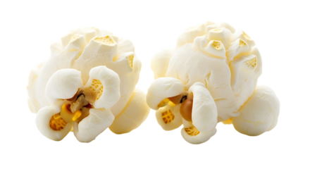 Popcorn on black background