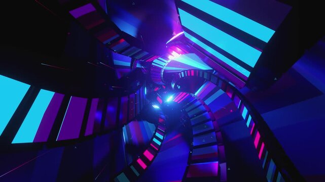 Neon Striped Hyperspace Loop - for vj and dj