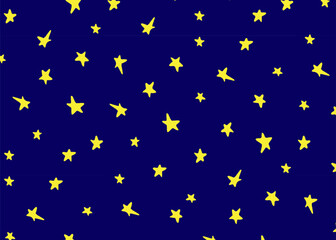 Seamless stars doodle pattern. Hand-drawn star shapes in a playful, sketchy style. Perfect for wrapping paper, fabric, stationery, wallpapers, and decorative backgrounds. Vector illustration.