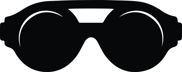 Illustration Safety goggles eye protection equipment isolated silhouette vector
