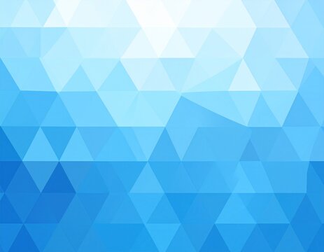 Geometric abstract background of blue and white triangular shapes