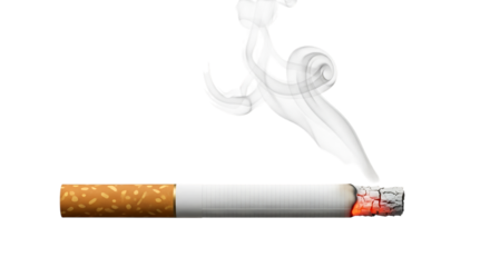 Cigarette with smoke