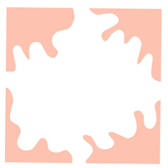 Abstract Peach Blob Frame