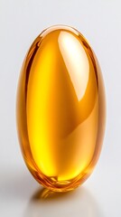 Golden fish oil capsule for health supplement