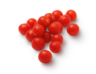 Cherry tomatoes isolated on transparent background