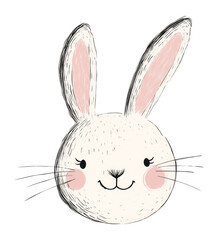 Fototapeta premium PNG Cute bunny animal art illustration.