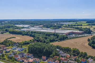 Ausblick auf die Stadt Teublitz im Kreis Schwandorf in der Oberpfalz