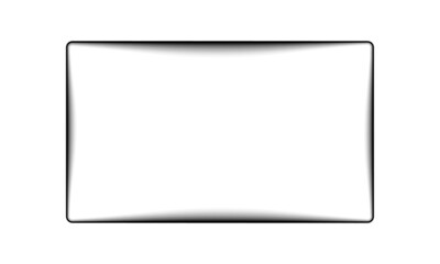 Rectangle black transparent gradient frame with soft shadow border and rounded corners for clean overlay display window and photo content design
