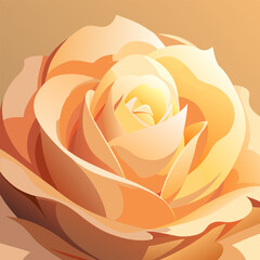Fototapeta premium Macro photograph of delicate peach and cream roses in bloom
