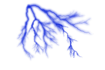 Powerful blue lightning strikes create dynamic electric energy for dramatic weather visuals