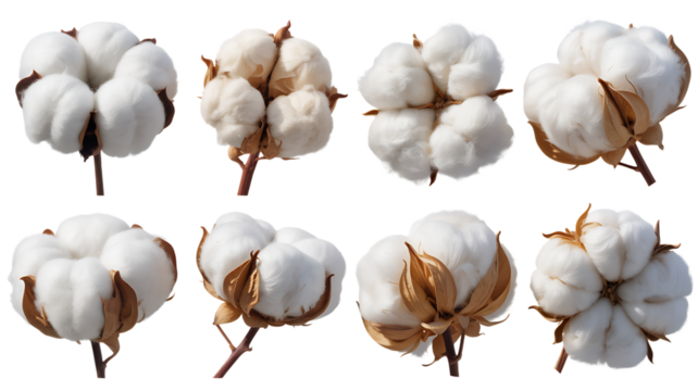 Soft fluffy cotton bolls ready for harvest, showcasing natural textures and organic beauty for textile design or agricultural concepts, promising premium quality fibers