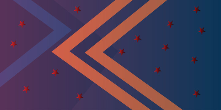 Abstract geometric background. Dynamic blue shapes composition with orange lines. Abstract background modern hipster futuristic graphicAbstract geometric background - Powered by Adobe