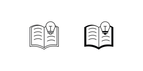 Creative Learning set icon with white background vector stock illustration