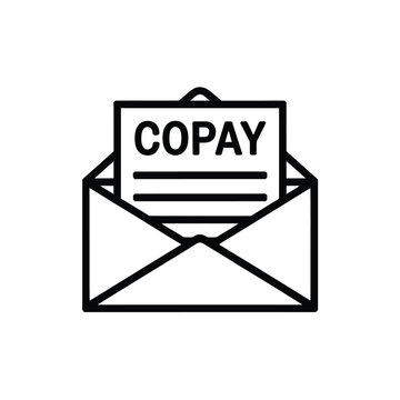Envelope with copay document icon