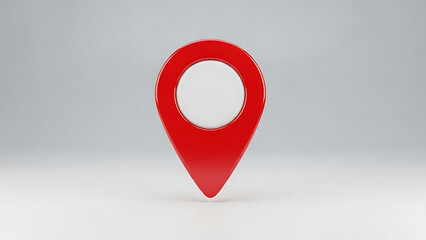 red map pointer on a white background