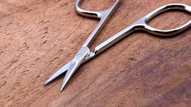 Scissors for cutting nails. Manicure, nail care, hygiene concept