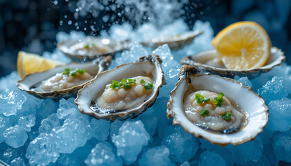 fresh oysters with lemon
