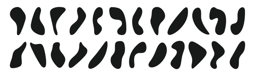 Abstract organic shapes in a repeating pattern silhouette.