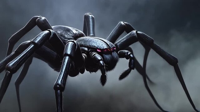 spider, giant, dark, fantasy, creature, arachnid, insect, eightlegs, monster, creepy, crawly, horror, game, artwork, Halloween, spooky, eerie, web, fangs, eyes, hairy, legs, shadow, mist, fear, suspen