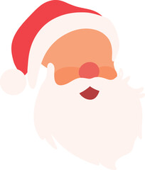 Santa Claus Face with Beard