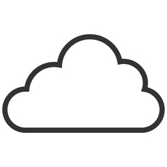 black outline cloud sign