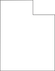 Utah USA State Map Outline, Editable Vector EPS, Blank Printable Map
