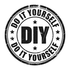 Diy do it yourself stamp emblem