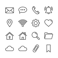 Neon Glassmorphism UI Icons, Pink and Blue Gradient App Symbols, Modern Mobile Interface Set Dark Mode Web App Icon Pack, Glowing Line Art Interface Glyphs, UX/UI Design Vector Kit 20 Gradient Line Ic