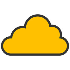 yellow cloud sign