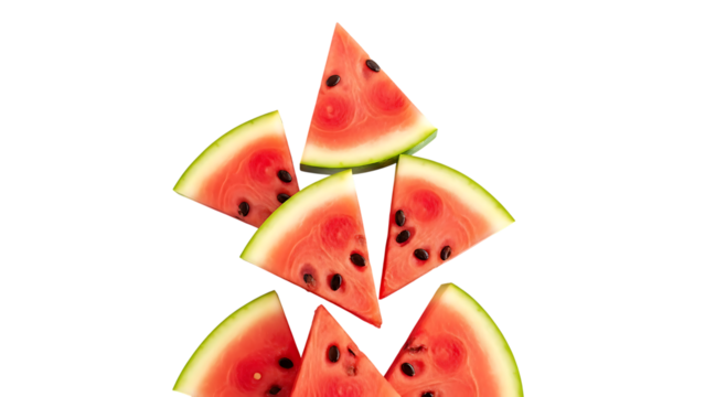 Slices of Watermelon Arranged in a Star Shape fruit - Powered by Adobe