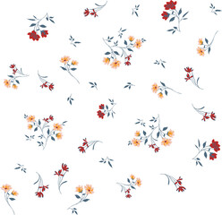 Floral Pattern with Tiny Flower Bouquets