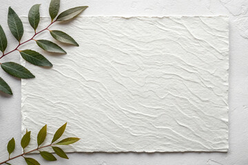 green leaves on old paper