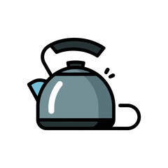 Teapot Icon on White Background Vector Art Illustration on white background.