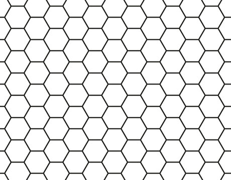 Hexagonal cell grid pattern, backdrop, wallpaper, apparel. Mosquito net, bee comb grid endless texture. Honeycomb mesh, fish net flat background. Speaker grille seamless pattern. Window mosquito lace.