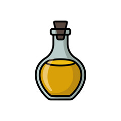Oil bottle icon on White Background Vector Art Illustration on white background.