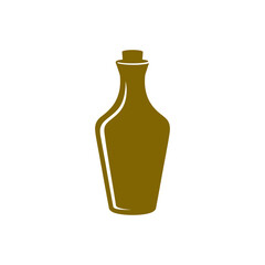 Vinegar bottle icon on White Background Vector Art Illustration on white background.